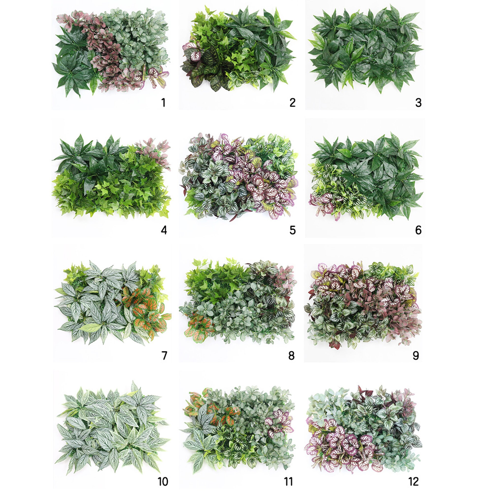 3D Green Artificial Plants Wall Panel Plastic Outdoor Lawns Etsy UK