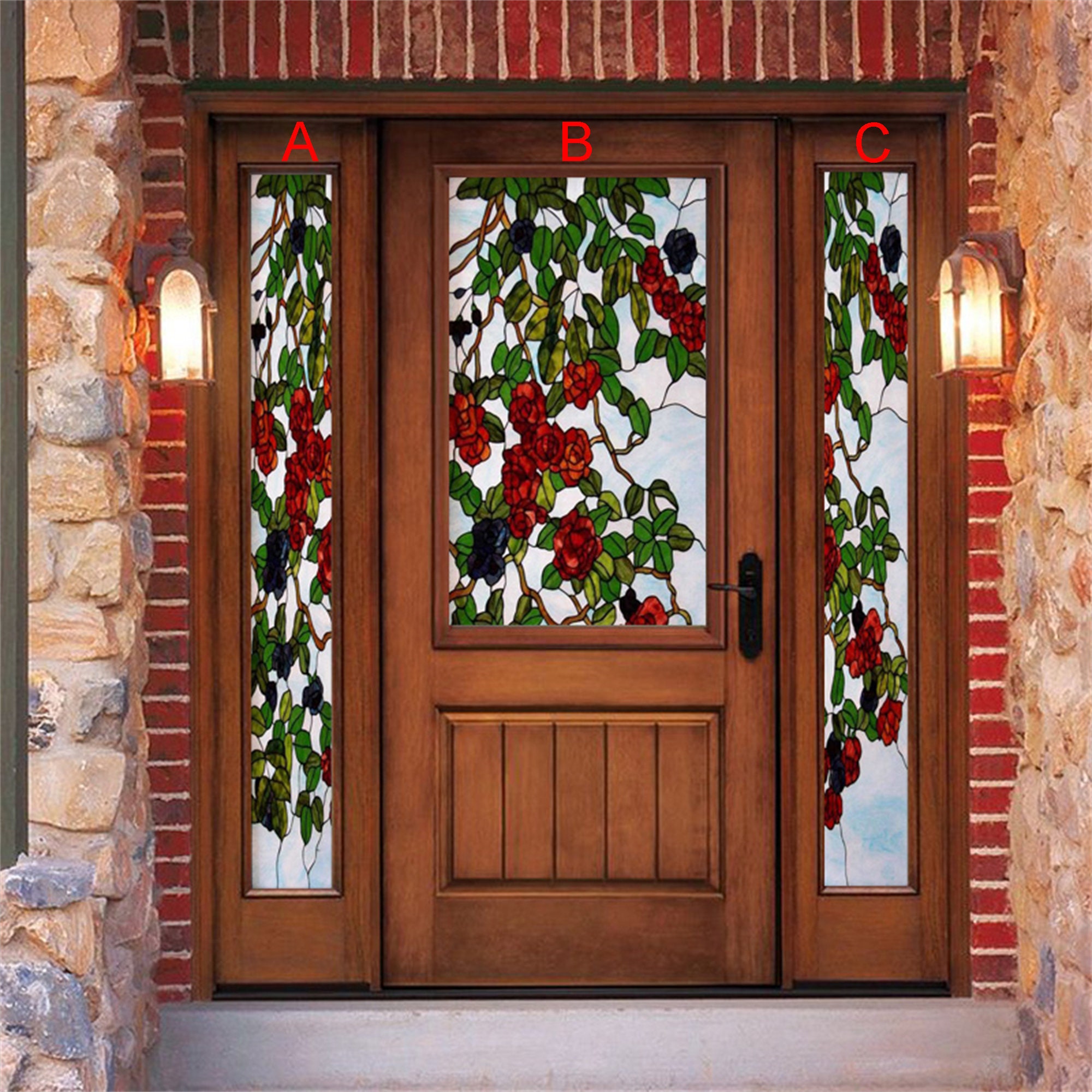 Double-sided Frosted Textured Privacy Stained Glass Window Film