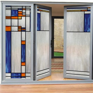 Frosted Stained Glass Window Films, Customized Privacy Static Cling ...
