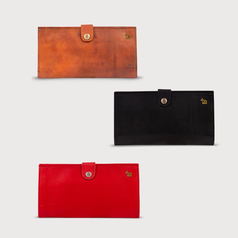 Premium Women's Leather Wallet - Handmade Full leather City Zipper Wallet Penny