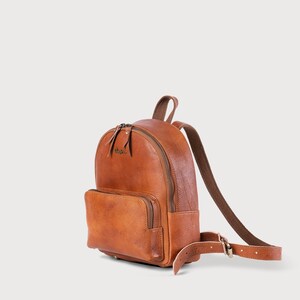 Premium Women's Leather Backpack - Handmade Full leather Minimalistic Backpack Ikon