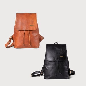 Women's Leather City and Travel Backpack - Handmade Full leather City Backpack Daila