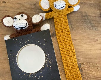 Crochet Monkey Bookmark Pattern PDF with Beginner Video Tutorial (US Terms)