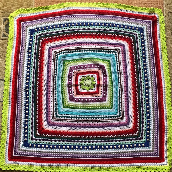 Crochet Decorative Throw Blankets, Ready to Ship, Heirloom Gifts, Around the Bases CAL Blanket