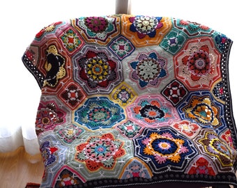 Crochet Blankets for Sale, Ready to Ship, Heirloom Gifts, Persian Tiles blanket