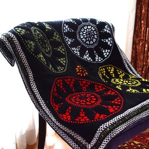 Single Sofa Decorative Throw Blankets, Ready to Ship, Heirloom Gifts, Stained Glass Blanket, Grandma Lap Blanket, mother&#39;s day gift