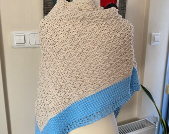 Crochet Triangle Shawl, Boho Artistic Shawl, All Seasons