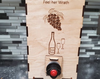 3-litrowe i 5-litrowe pudełko na wino wycinane laserowo ze stojakiem / Glowforge / Box pdf / Laser pdf
