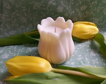 Blumenkerze Tulpe Kerze Blume aus Rapswachs Frühling Kerzen Dekokerze Geschenkkerze Tischdeko Geschenk