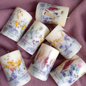 Botanical Candle with Fragrance Oil Rose Flower Candle Botanical Candle Scented Candle Birthday Candle Candle Gift