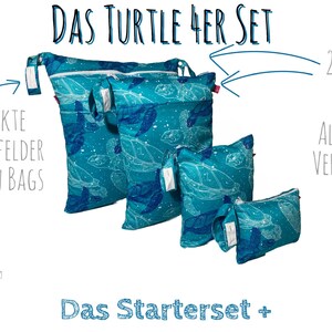 Große XXL Wetbag Schildkröten: Wäschesack, Stoffwindelbeutel, Schwimmtasche waschbar. platzsparend. nachhaltig. Bild 4