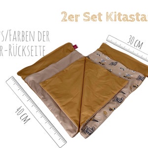 Personalisierbares Wetbag 2er Set 30 x 40 cm Autos zum Kitastart, für Wechselkleidung, Stoffwindeln, Wickelsachen geruchsdicht Bild 5