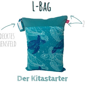 Personalisierbare Wetbag Schildkröten ca. 30 x 40 cm für feuchte Kleidung, Wechselwäsche, als Kitabeutel, für Badesachen, Stoffwindeln Bild 5