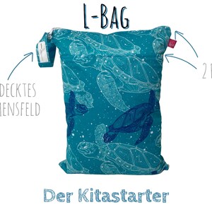 Wetbag 4er Set Schildkröten Badetasche, Nasstasche für Wechselsachen, Hygienebeutel & Nuckeltasche waschbar. geruchsdicht. Bild 8