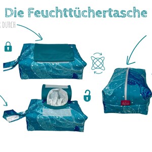 Große XXL Wetbag Schildkröten: Wäschesack, Stoffwindelbeutel, Schwimmtasche waschbar. platzsparend. nachhaltig. Bild 7