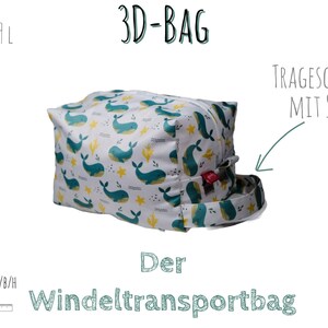 Wetbag / Stoffwindeltasche / Kulturbeutel Wale Bild 2