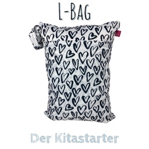 Wetbag XXL Herz für Stoffwindeln, Schmutzwäsche, als Badetasche, Wäschebeutel, Windelsack Bild 5