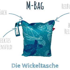 Wetbag 4er Set Schildkröten Badetasche, Nasstasche für Wechselsachen, Hygienebeutel & Nuckeltasche waschbar. geruchsdicht. Bild 7