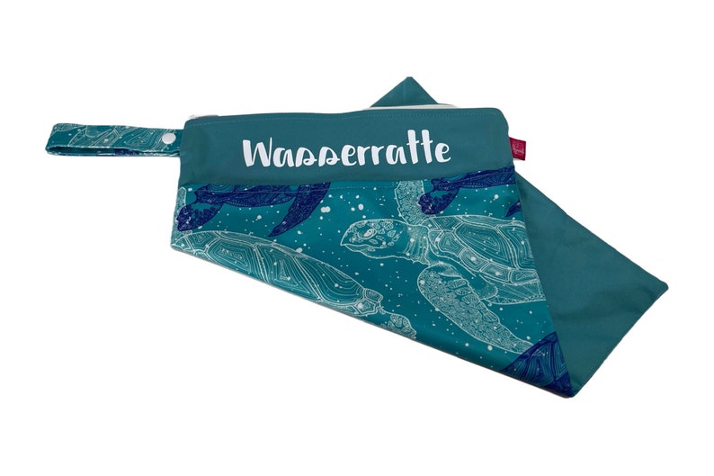 Personalizable wet bag Turtles approx. 30 x 40 cm for damp clothes, a change of clothes, as a daycare bag, for bathing suits, cloth diapers image 6