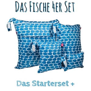 Personalisierbares Wetbag 2er Set ca. 30 x 40 cm Fische Nasstasche für Stoffwindeln, Wechselwäsche, Nass-Trockenach waschbar Bild 7