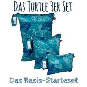 Große XXL Wetbag Schildkröten: Wäschesack, Stoffwindelbeutel, Schwimmtasche waschbar. platzsparend. nachhaltig. Bild 5