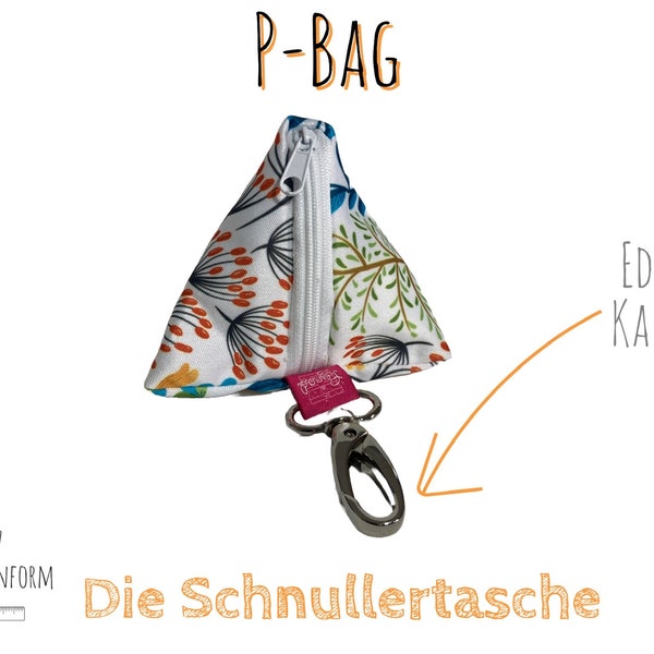 Nuckeltasche in verschiedenen Designs, Pyramidentasche, Leckerlibeutel, Tampontasche, Kleingeldbeutel (ca. 7 x 7 x 7 cm) - waschbar