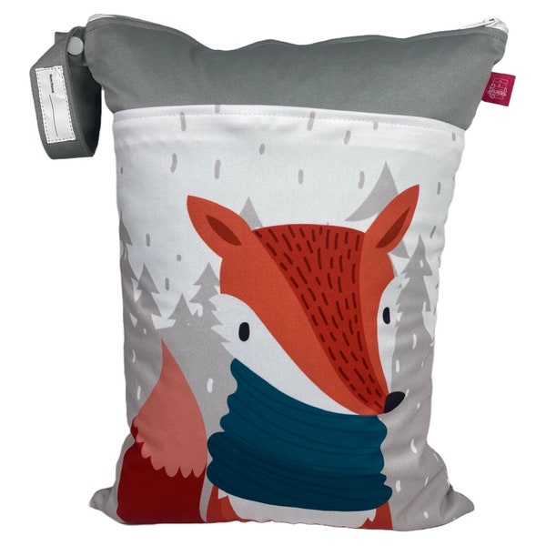 Wetbag "Fuchs" für Wechselkleidung, Stoffwindeln, feuchte Gegenstände - geruchsdicht & waschbar