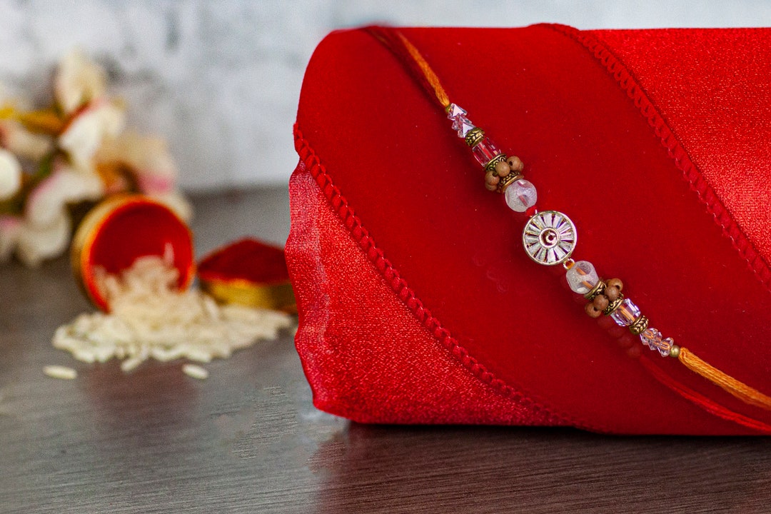 Single Rakhi Original Beaded Rakhi Raksha Bandhan Single Glass Affect Rakhri Rakhi Rakhadi ...