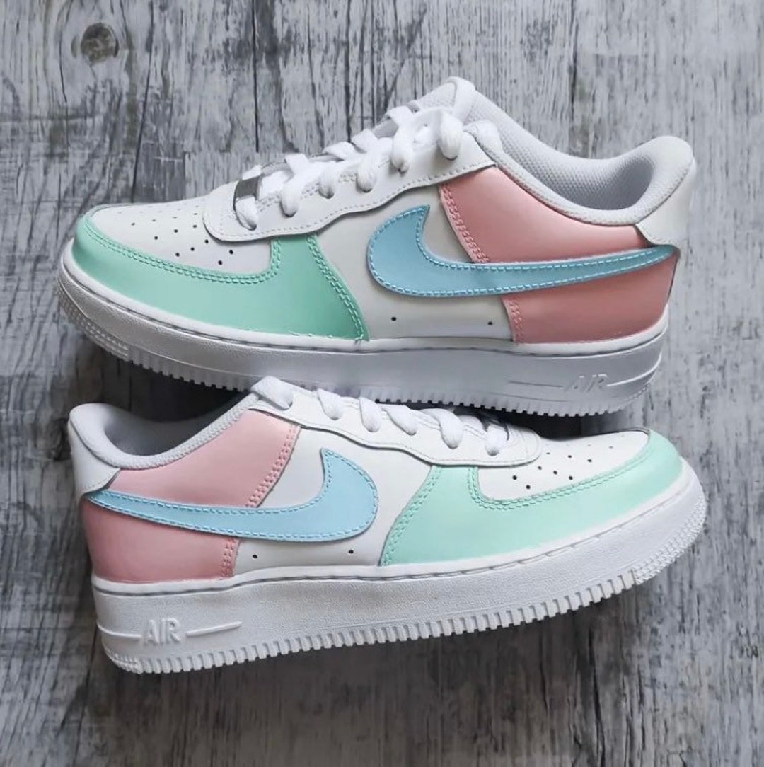 Pastel Custom AF1 Handmade Personalized Air Force Ones - Etsy