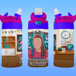 Customizable Rachel 12oz Kids Sippy Tumbler PNG Design