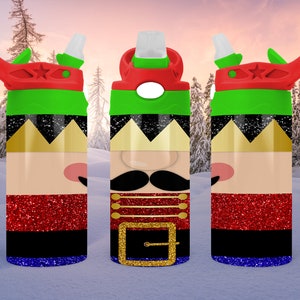 Christmas Nutcracker 12oz Kids Sippy Tumbler PNG Design
