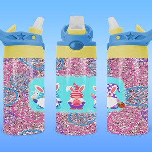 Easter Gnomes 12oz Kids Sippy Tumbler PNG Design