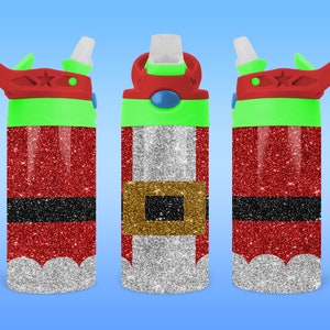 Santa Suit 12oz Kids Sippy Tumbler PNG Design
