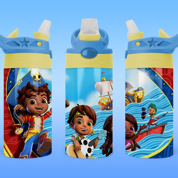 Santiago 12oz Kids Sippy Tumbler PNG Design