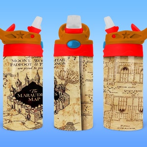 Zauberer Karte 12oz Kinder Sippy Becher PNG Design
