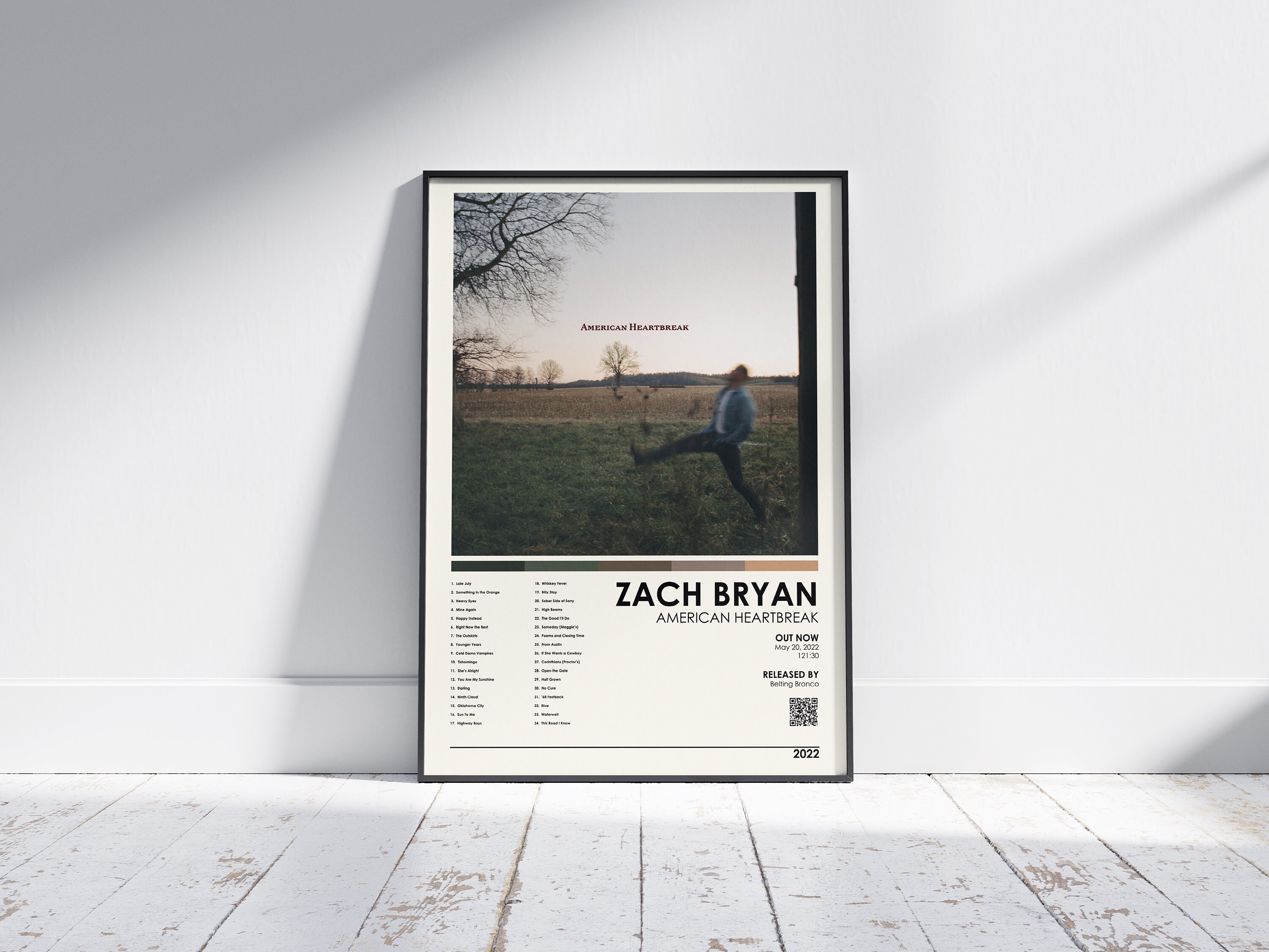 Zach Bryan Poster American Heartbreak Poster Zach Bryan Etsy Australia