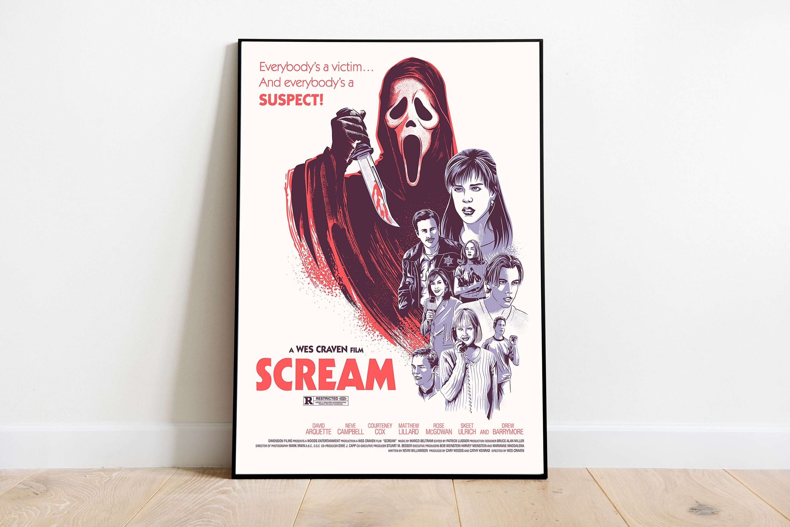 Discover Scream / Scream Poster / Retro Vintage Poster / Minimalist Movie Poster