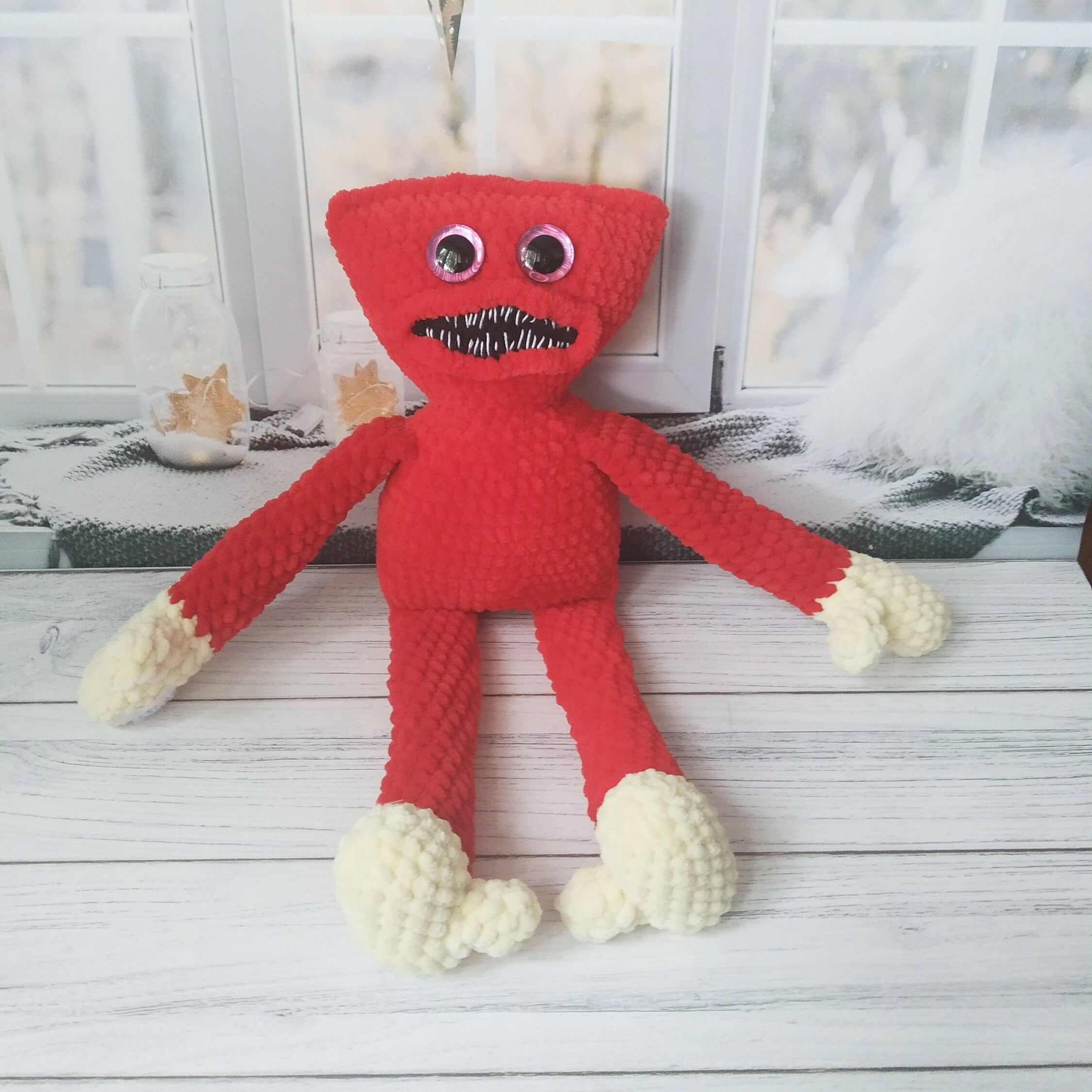 Poppy Playtime Red Huggy Wuggy Figure Plush Stuffed Doll Kids -  Finland