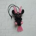 Emo car accessories baphomet, horror car hanging ornament, emo car decor, goth rearview mirror charm, demon doll, car guy gifts