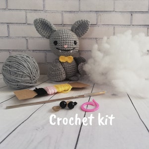 Bat crochet kit - DIY halloween decor - crochet kit beginner.