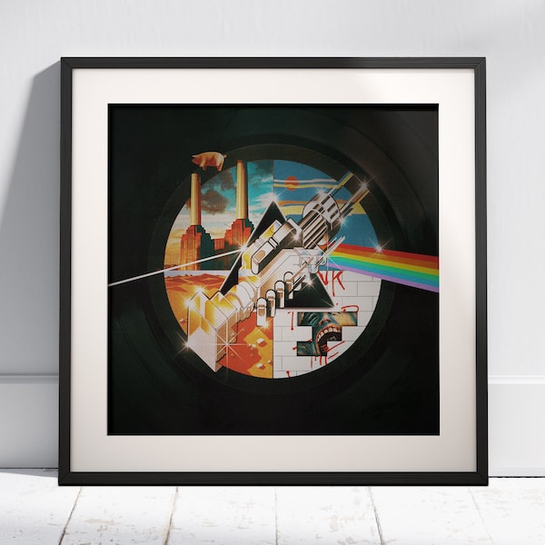 Pink Floyd Dark Side of the Moon Poster Wall Print - Album Art Digital Download