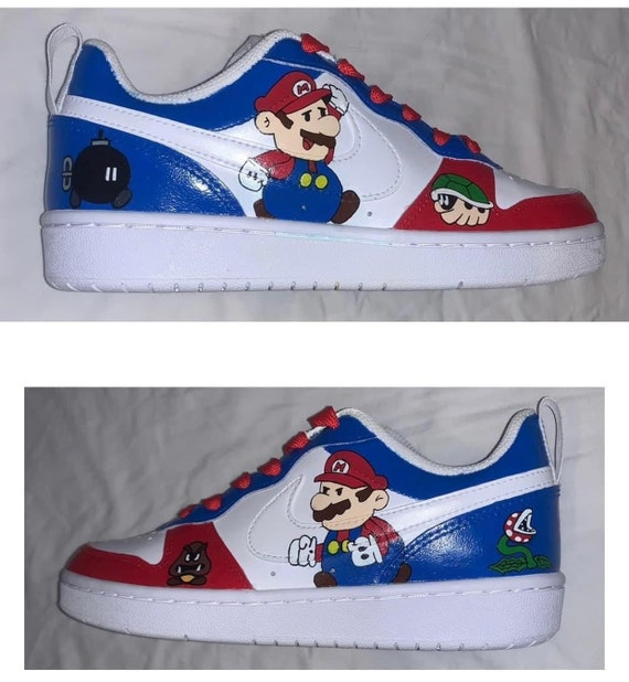 Yoshi Custom Super Paper Mario Nike Dunks 6pcs Super Mario