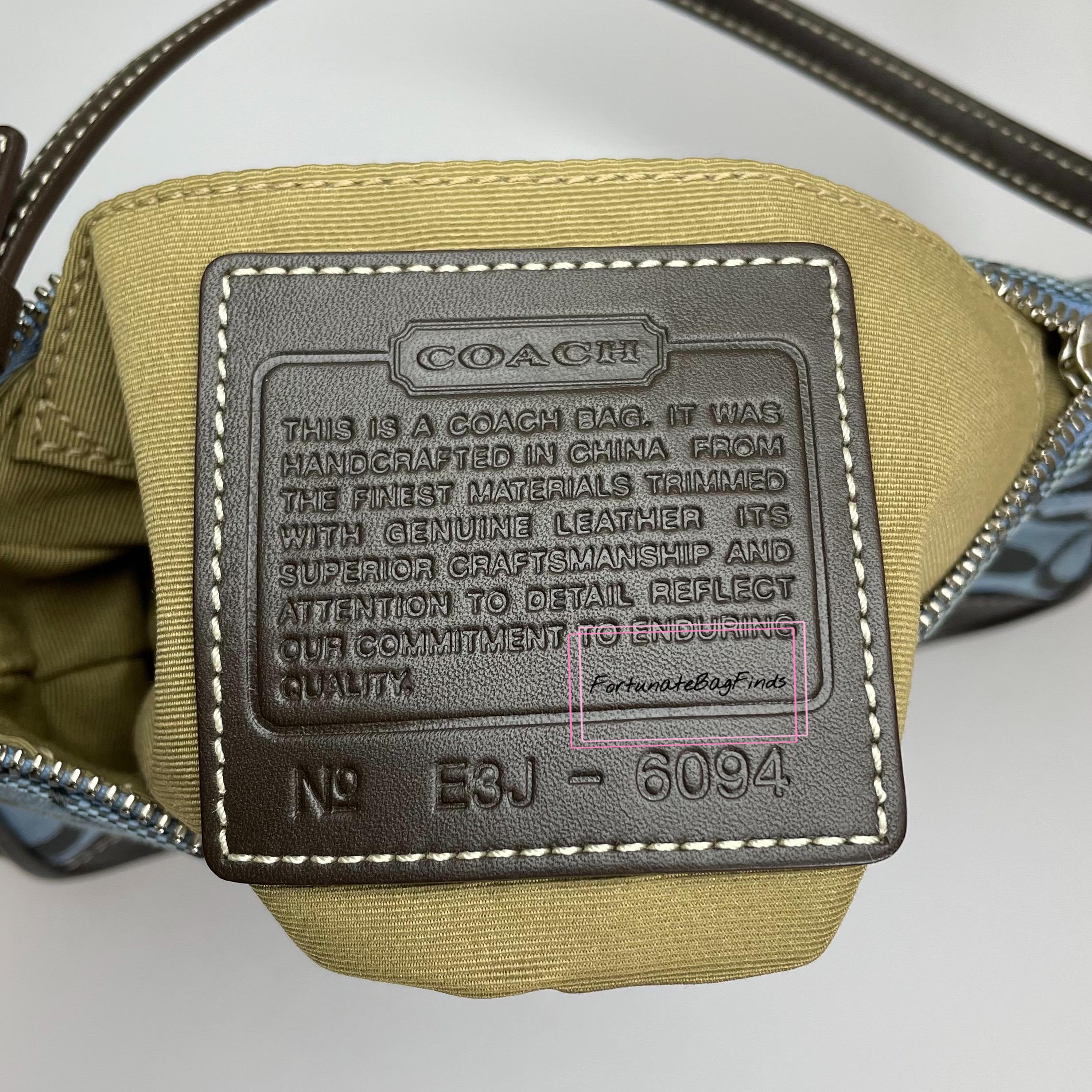 Y2K Vintage Coach Bag 6094 Blue 2000s Demi Mini Pochette Signature
