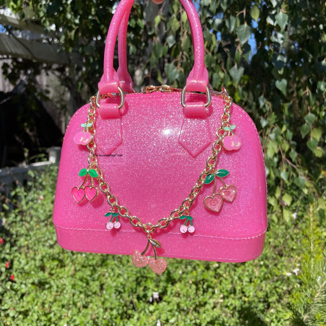 ★TOUT Y EST★ Cherry 3D Graphic Enamel Handbag Pink KKRSBBG Amazon.com: bisibuy Pink Cherries Print Tote Bag Women
