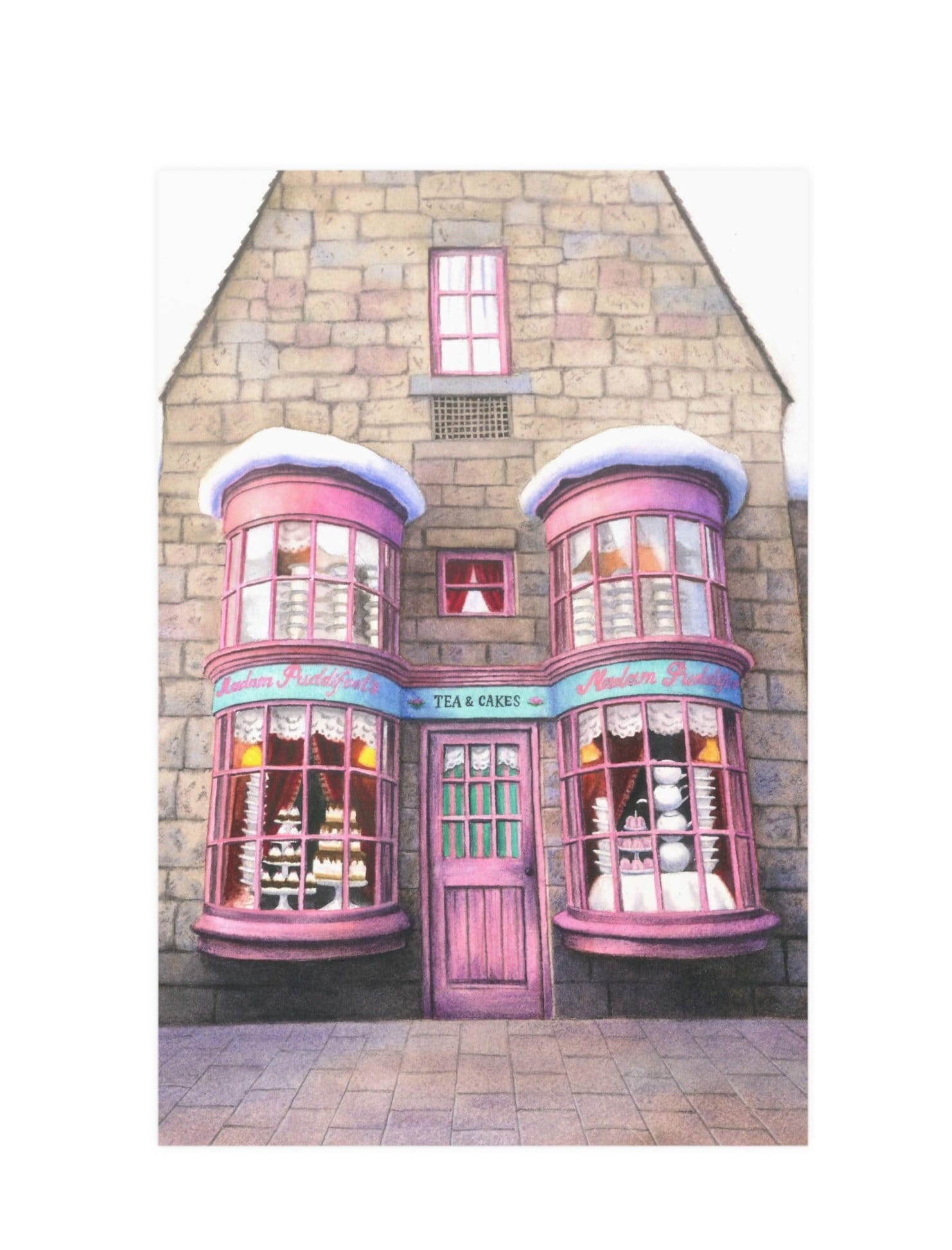 Puddifoot, A Magic Tea Shop - Hand Painted Watercolor Print - Etsy