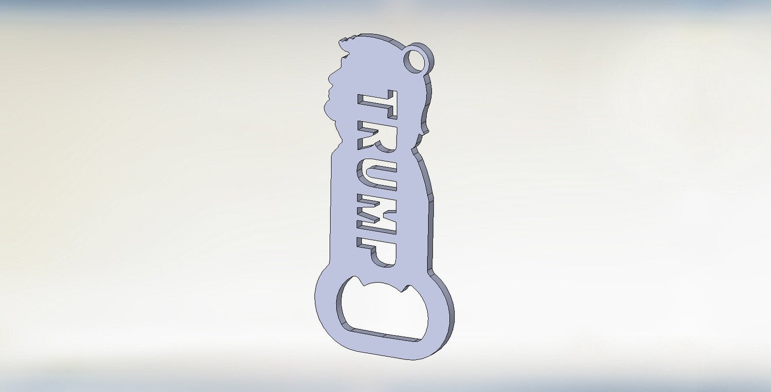 Bottle Opener Dxf File Trump Laser Cut Design Keychain Etsy