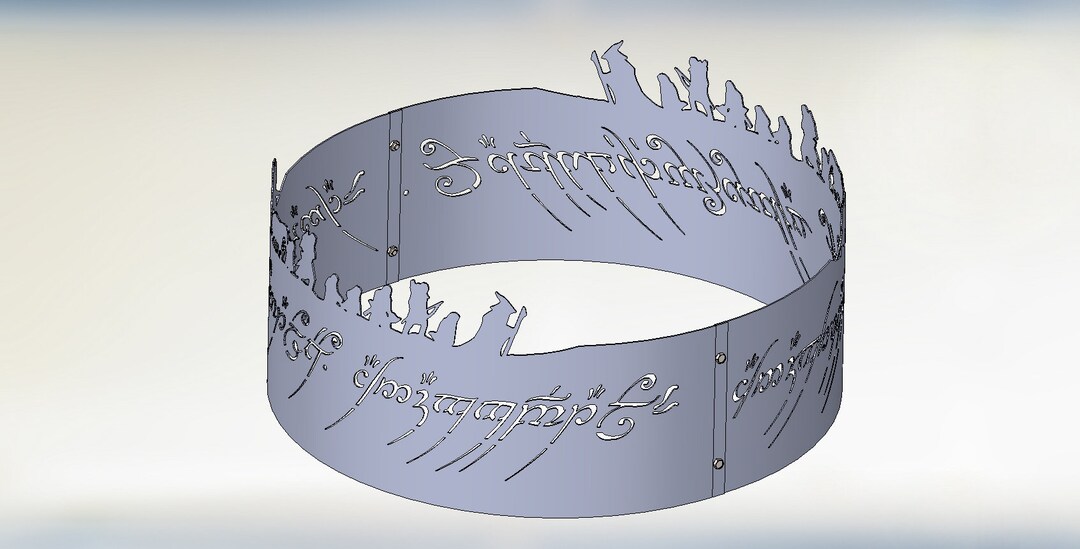 Lotr Fire Ring Dxf File Lord of the Rings Fire Pit Dxf Cut Etsy
