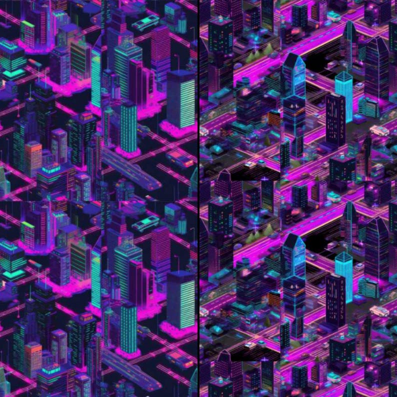City Pattern Digital Despaper | Urban Cityscape Wallpaper | Seamless ...