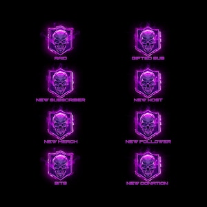Skull Animated Twitch Alerts | Spooky Stream Overlay for Halloween | Burning Smoke Alert Set for YouTube & Twitch | Custom Alert Pack