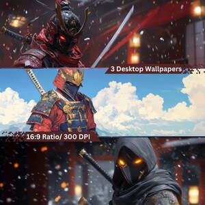 Samurai Sword Desktop Wallpaper | Anime Aesthetic Digital Background | Japanese Samurai PC Wallpaper | Laptop & Computer Wallpaper Download